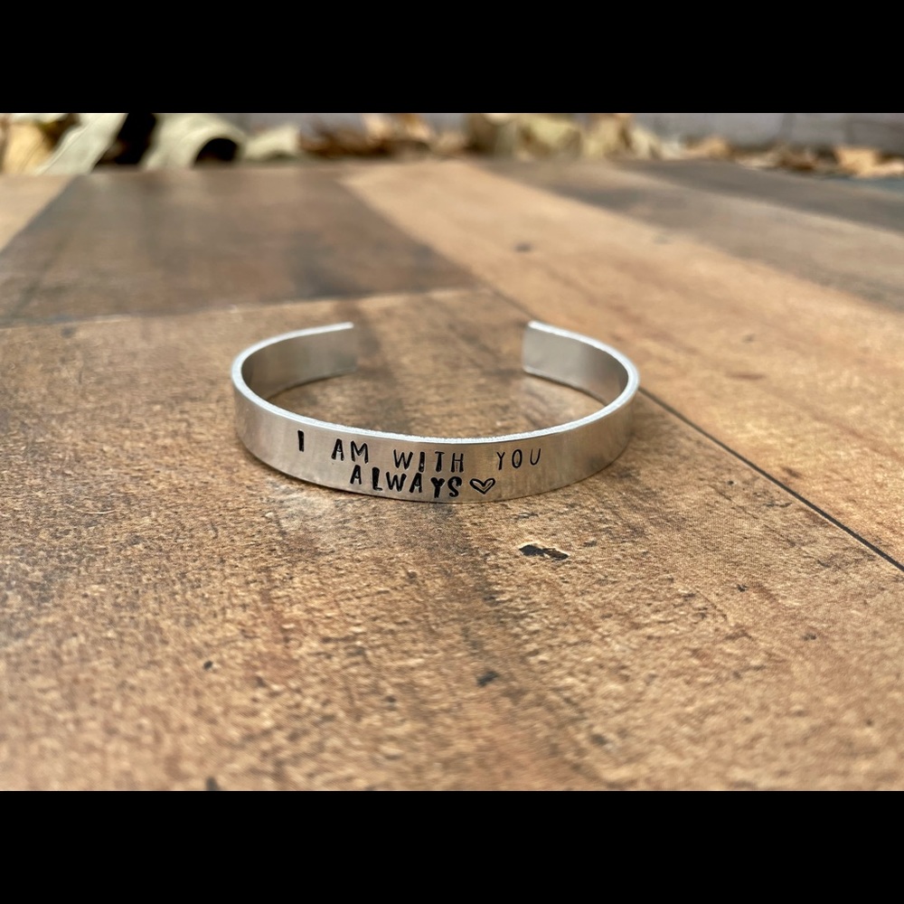 Hand Stamped cuff - Picture 2 of 4